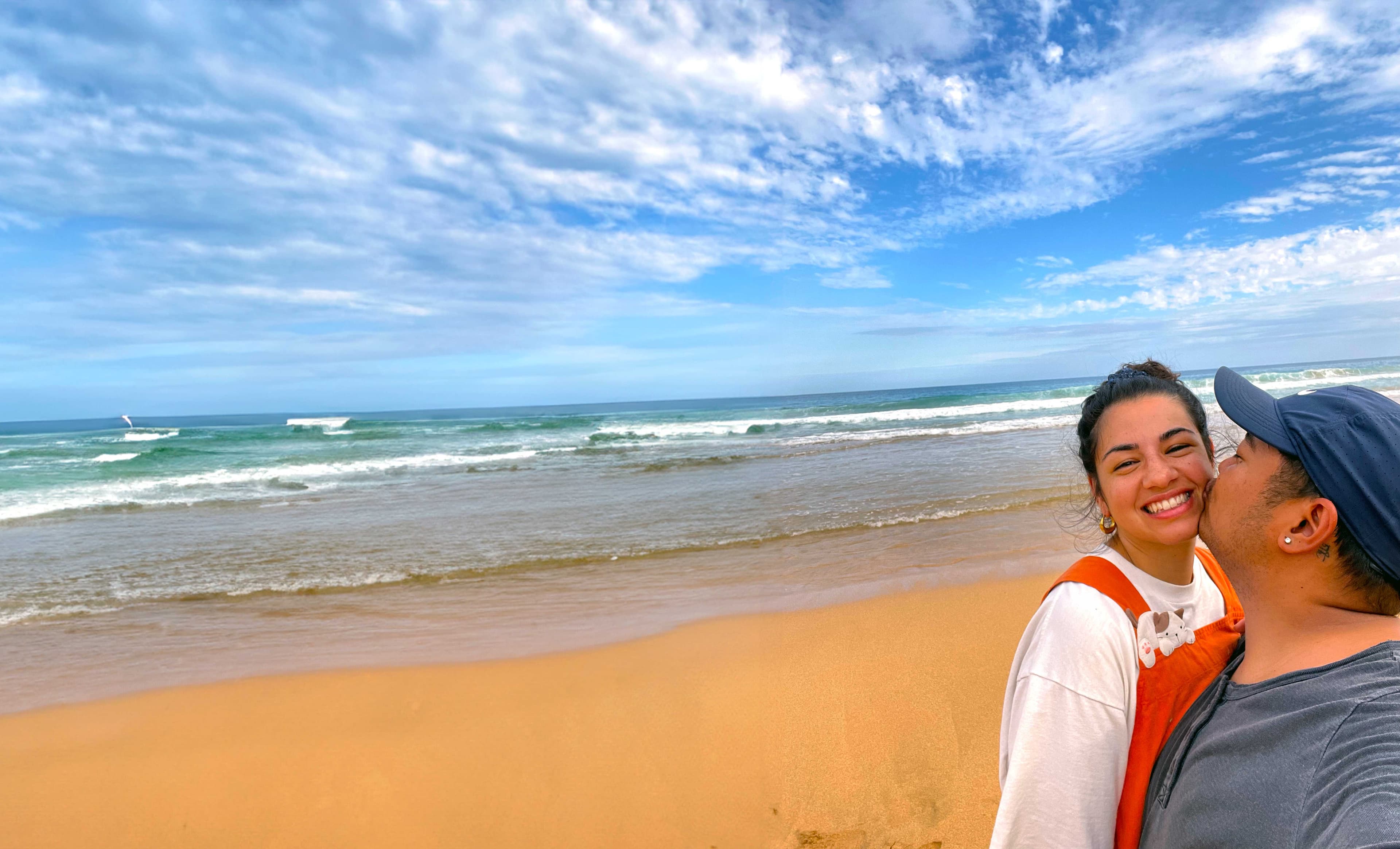 Byron and Nisha at the beach